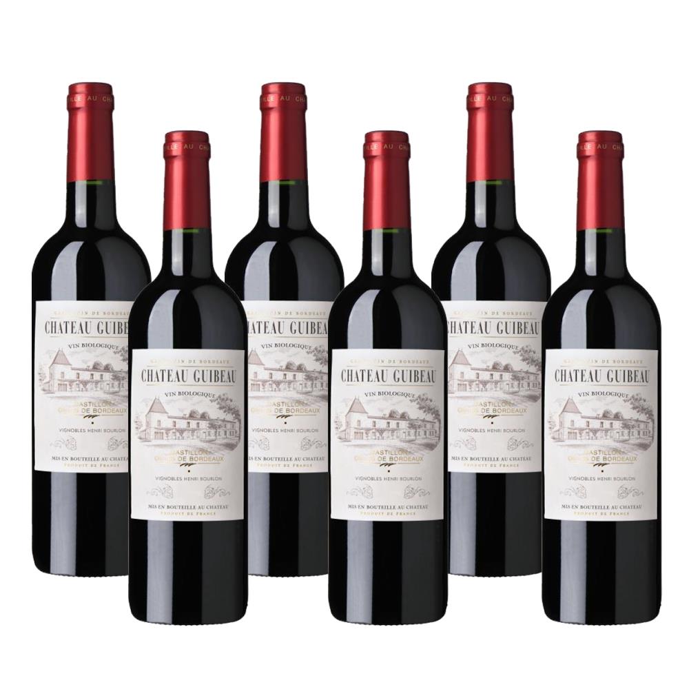 Case of 6 Chateau Guibeau Bordeaux Wine 75cl Wine